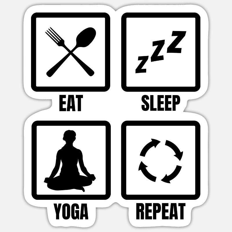 Yoga Routine Sticker size S (10 x 10 cm)