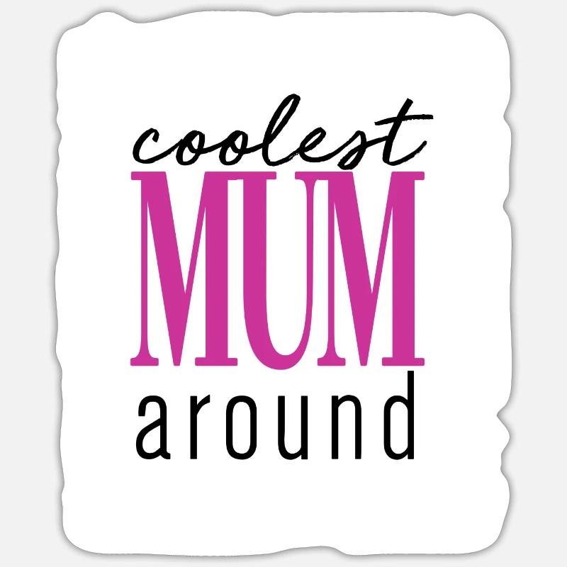 mum - Sticker size S (10 x 10 cm) - white matte