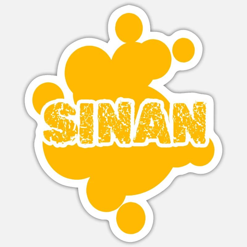 Cadeau pour Sinan - Sticker taille S (10 x 10 cm) - blanc mat