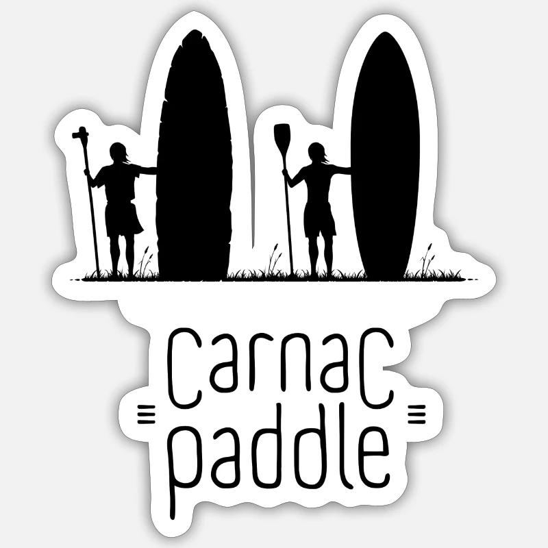Carnac Paddle - Sticker taille S (10 x 10 cm) - blanc mat