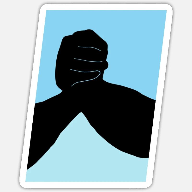 Bras de fer Développé couché Strong Man Sticker taille S (10 x 10 cm)