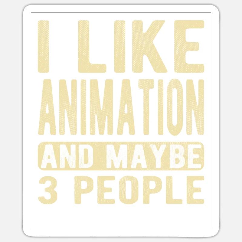 Dicton d’animation - Sticker taille S (10 x 10 cm) - blanc mat