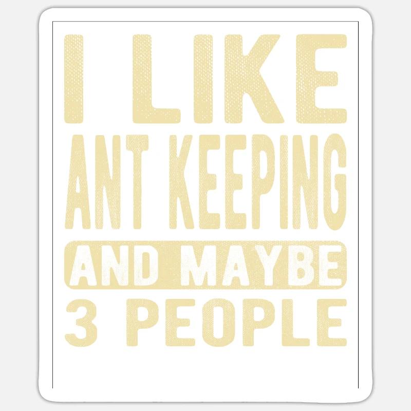 Fourmi qui n’arrête pas de dire - Sticker taille S (10 x 10 cm) - blanc mat