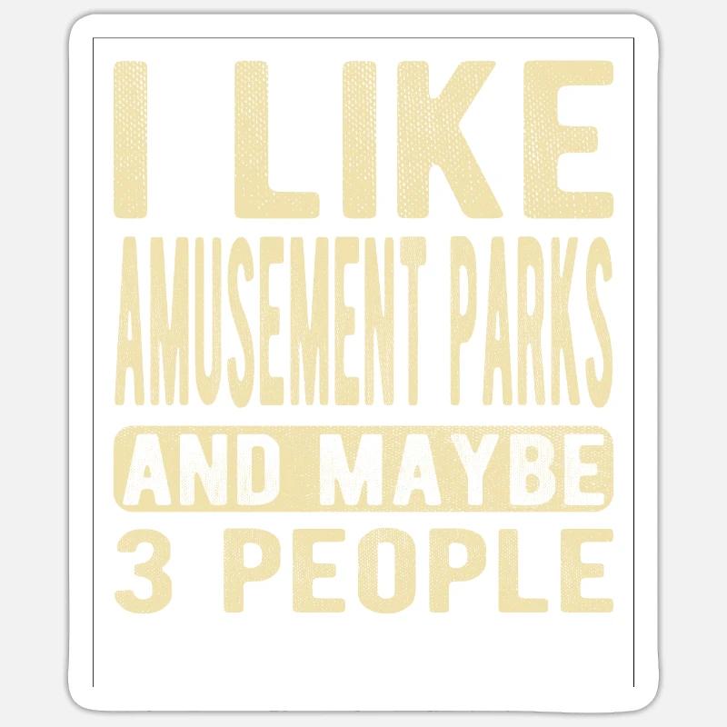 Parcs d’attractions Dicton Sticker taille S (10 x 10 cm)
