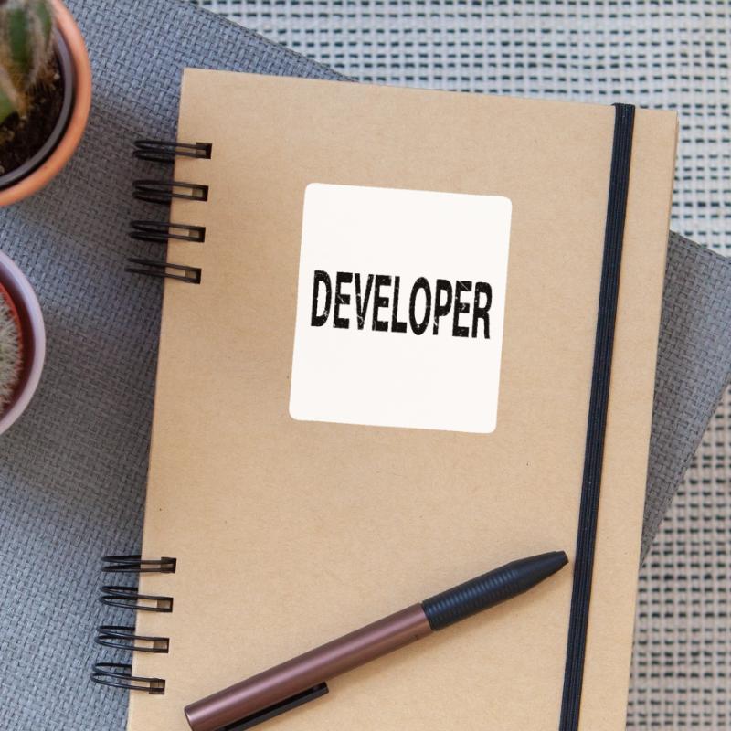 Best Developer Ever Developer Gift Sticker size S (10 x 10 cm)