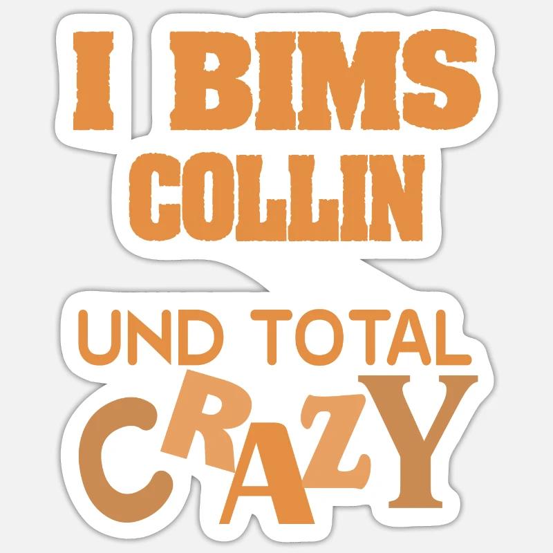 Collin comme prénom - Sticker taille S (10 x 10 cm) - blanc mat