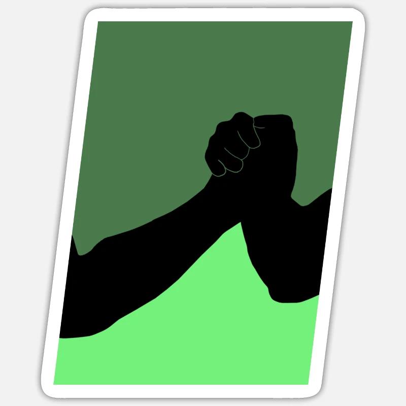 Bras de fer, Développé couché, Bras de fer Sticker taille S (10 x 10 cm)