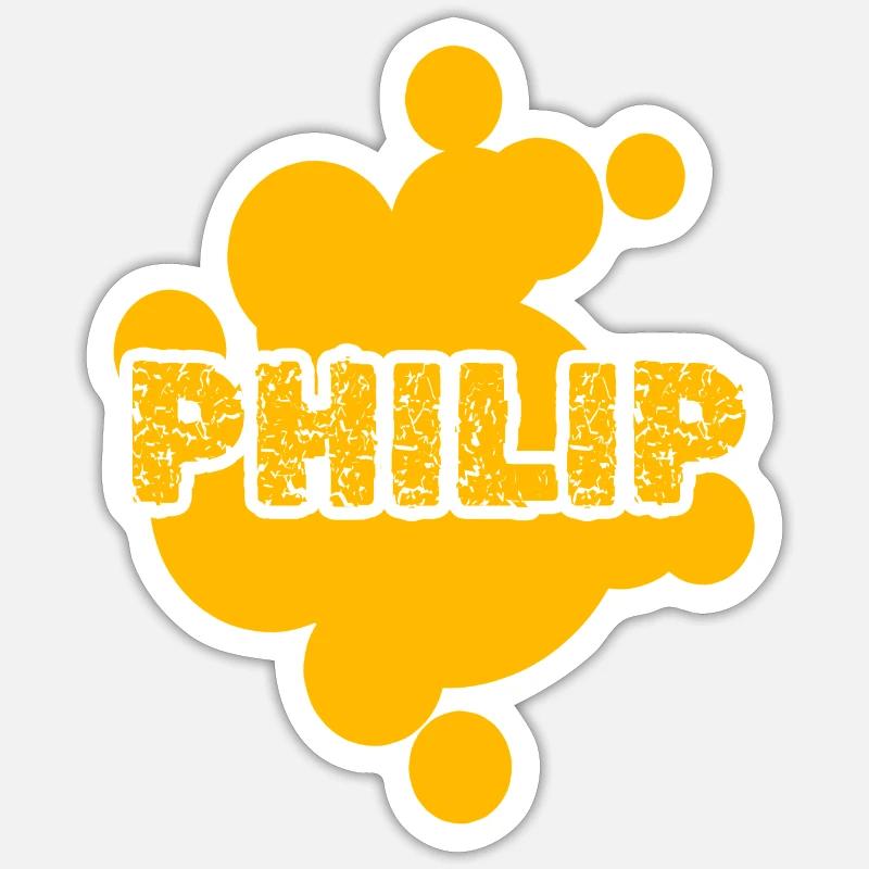 Painter Philip - Sticker size S (10 x 10 cm) - white matte