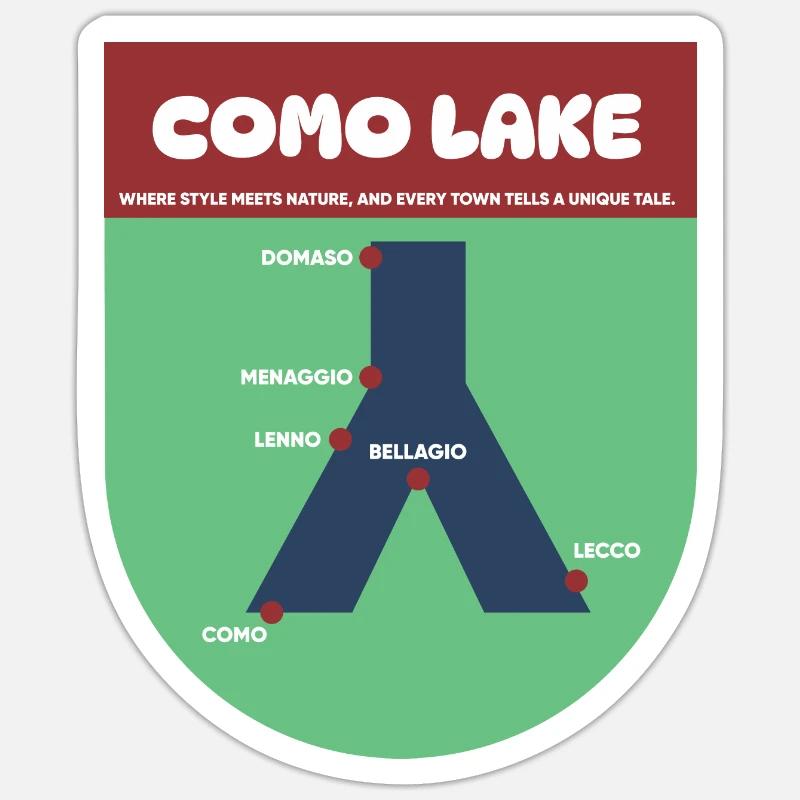 LAC DE COMO Sticker taille S (10 x 10 cm)