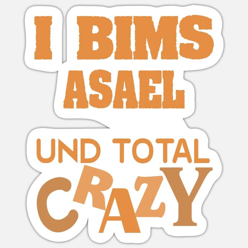 First name Asael Sticker size S (10 x 10 cm)