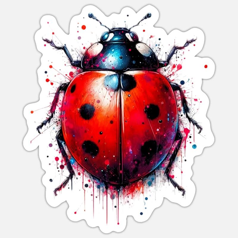 Ladybird - Sticker size S (10 x 10 cm) - white matte