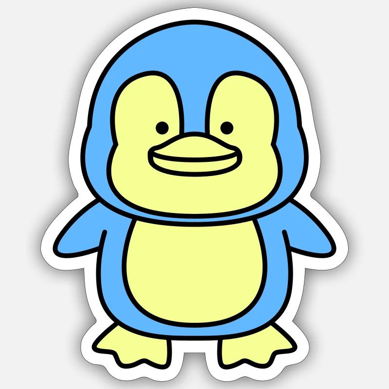 Bande dessinée pingouin Sticker taille S (10 x 10 cm)