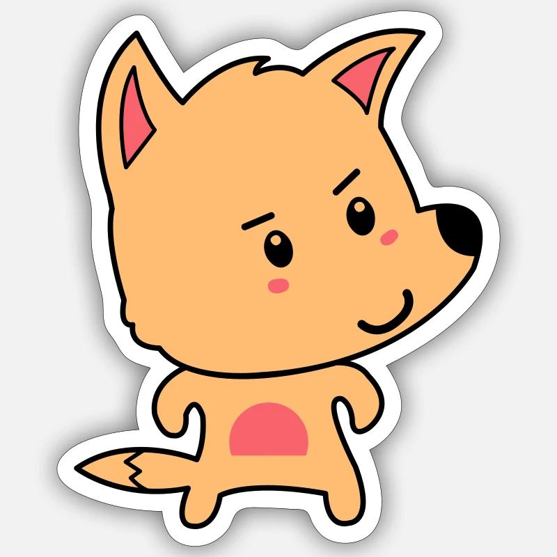 fuchs comic Sticker Größe S (10 x 10 cm)