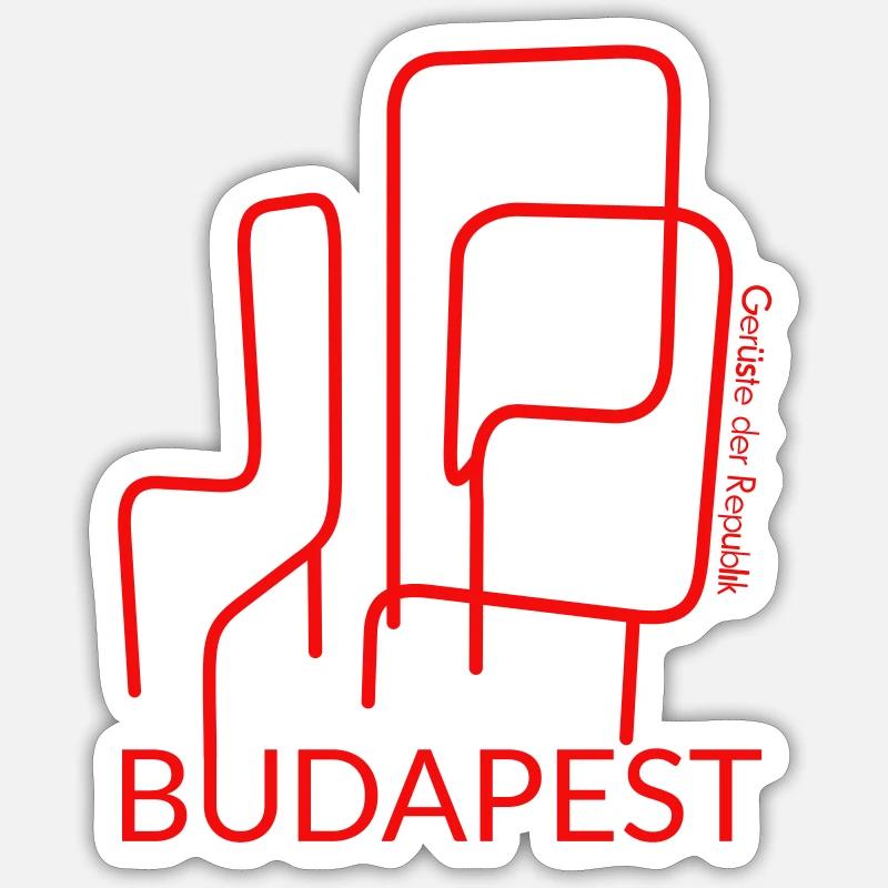 Budapest Jungle Gym - Sticker size S (10 x 10 cm) - white matte