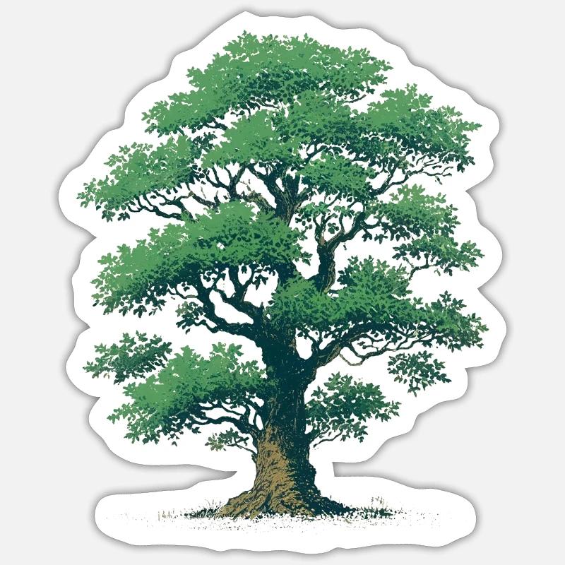 Tree - Sticker size S (10 x 10 cm) - white matte