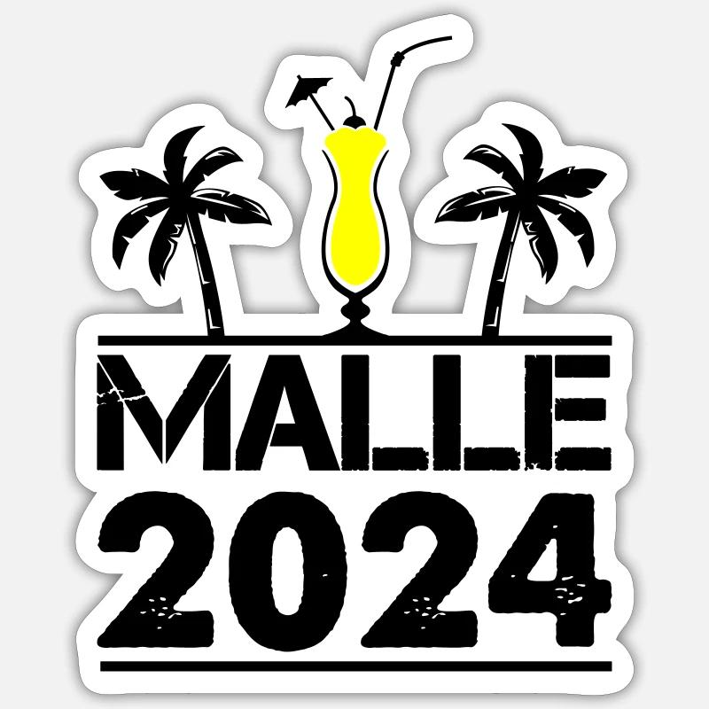 malle 2024 - Sticker size S (10 x 10 cm) - white matte