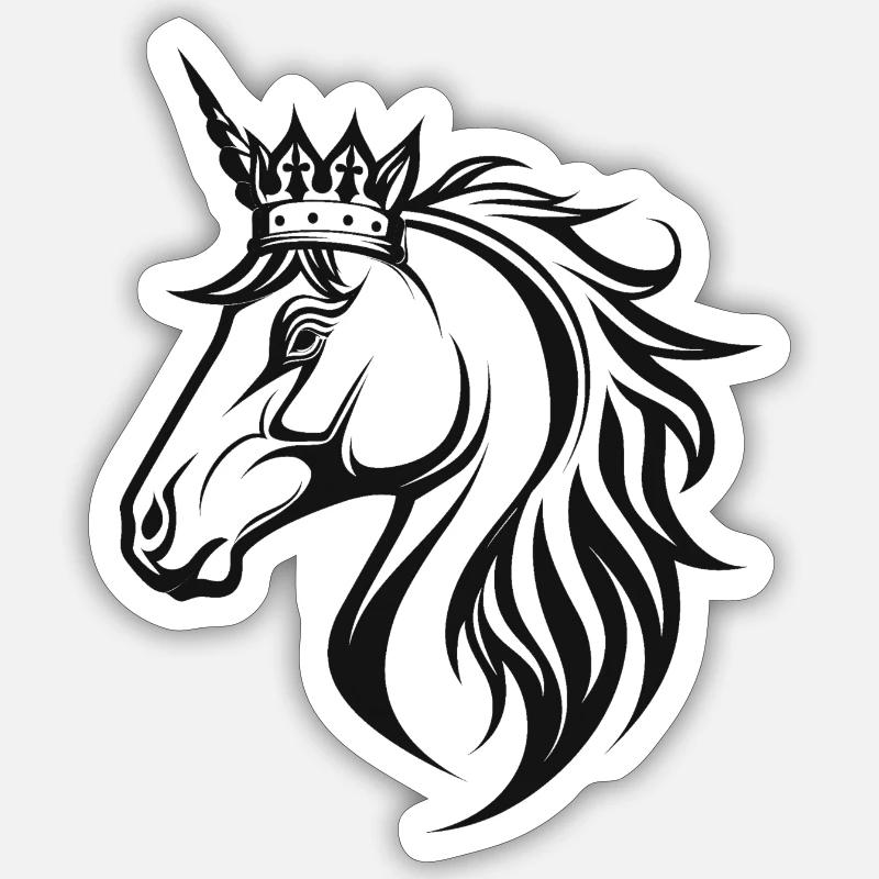 Thronfolger der Kontraste - Sticker Größe S (10 x 10 cm) - Mattweiß