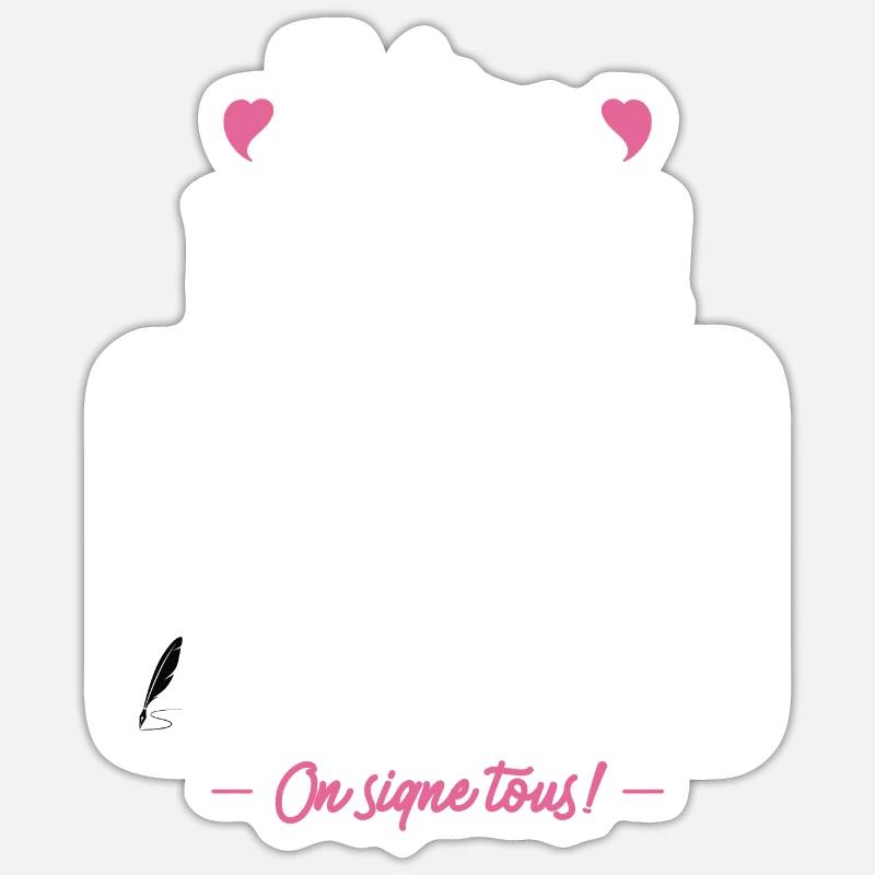 Team De La Mariée EVJF Future Mariée - Sticker taille S (10 x 10 cm) - blanc mat