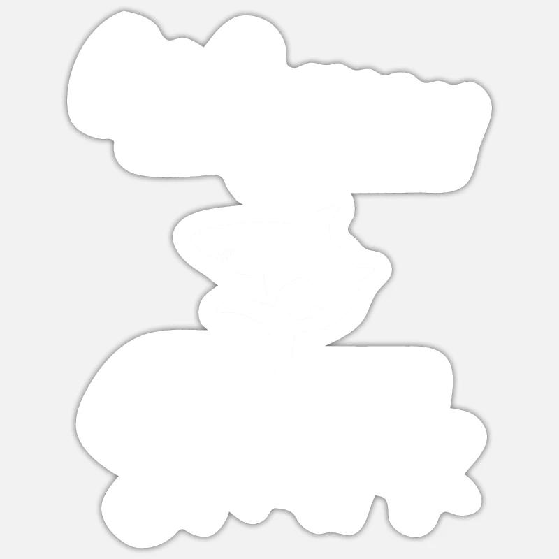 Mama shark - Sticker size S (10 x 10 cm) - white matte