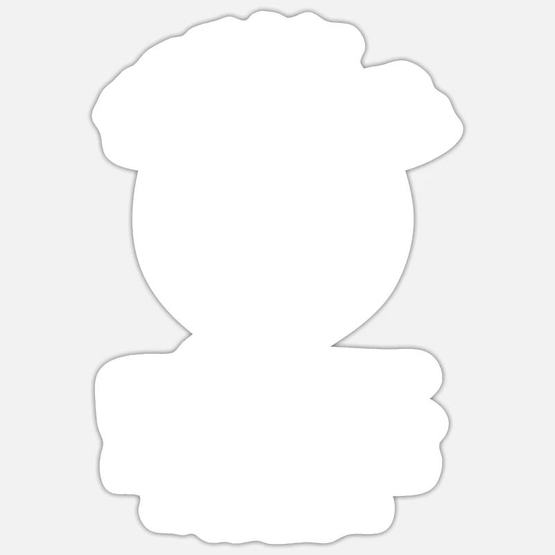 Pêcheur pêche - Sticker taille S (10 x 10 cm) - blanc mat