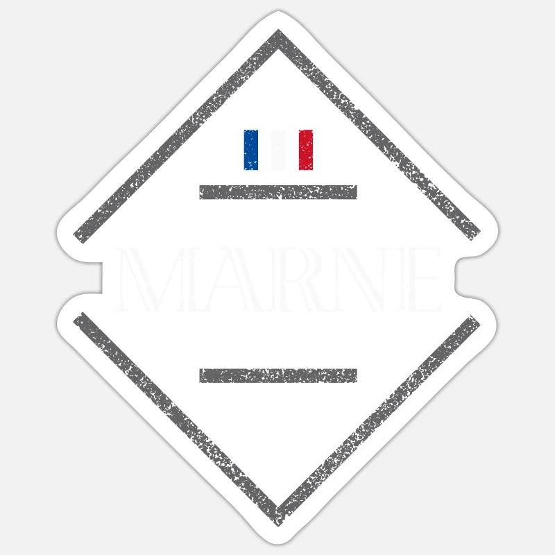 Marne - Sticker taille S (10 x 10 cm) - blanc mat
