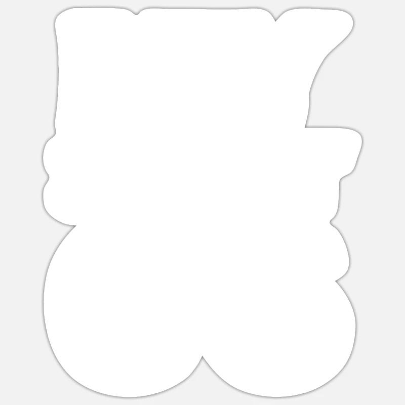 66 - Sticker size S (10 x 10 cm) - white matte