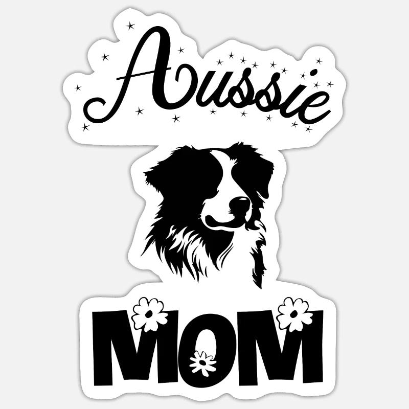 Aussie mom - Sticker size S (10 x 10 cm) - white matte