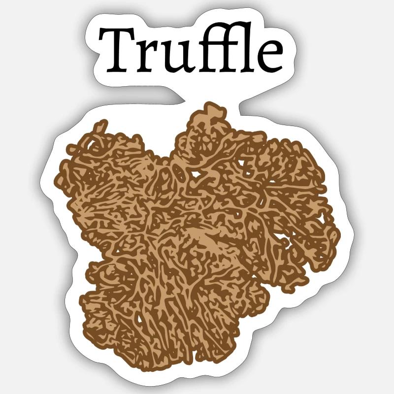 Trüffel Muster Labyrinth - Sticker Größe S (10 x 10 cm) - Mattweiß