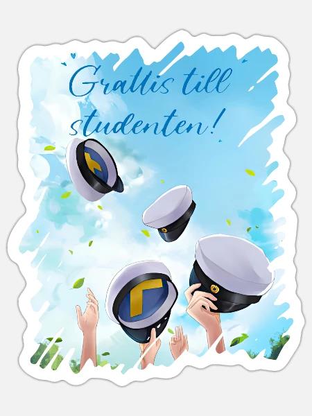 Abschlussfeier 2024 Abiturfeier - Sticker Größe S (10 x 10 cm) - Mattweiß