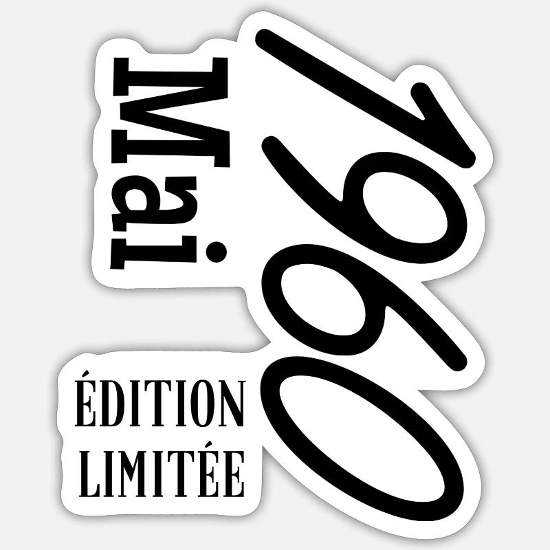 édition limitée Mai 1960 - Sticker taille S (10 x 10 cm) - blanc mat
