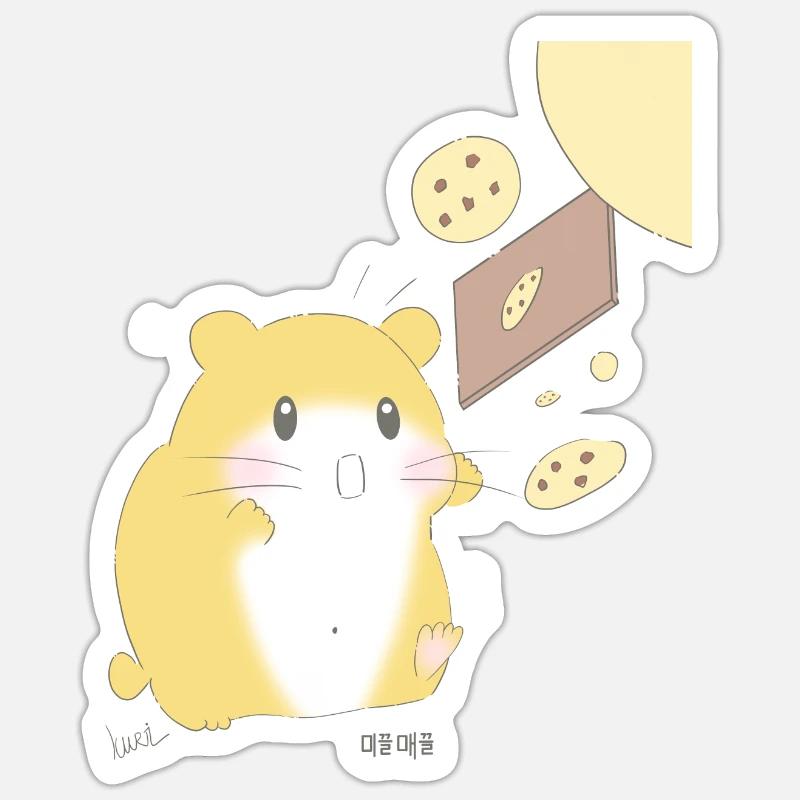 Backen Hamster Korea Sticker Größe S (10 x 10 cm)
