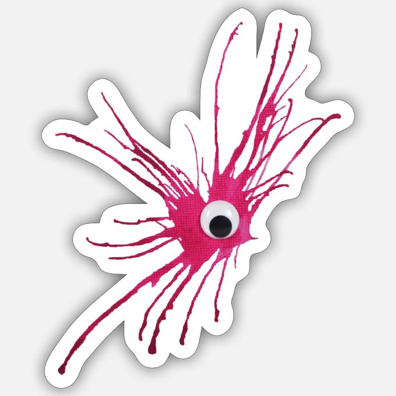 MONSTRUMMS No.9 - Sticker size S (10 x 10 cm) - white matte