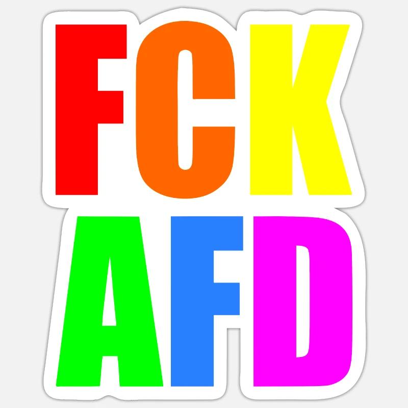 Fck afd - Sticker Größe S (10 x 10 cm) - Mattweiß