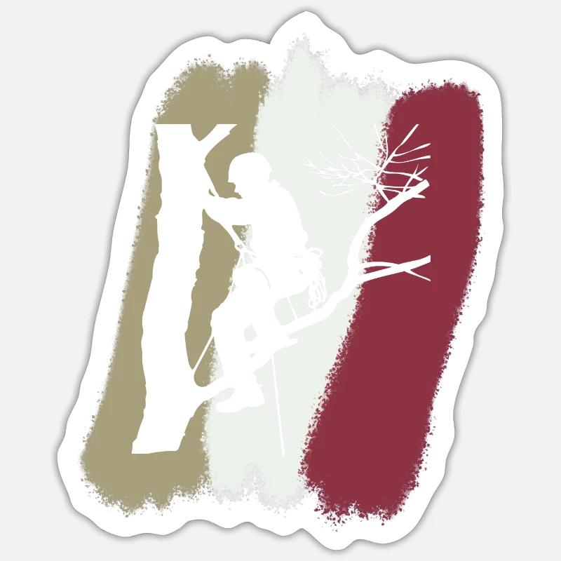 Escalade d’accrobranche - Sticker taille S (10 x 10 cm) - blanc mat