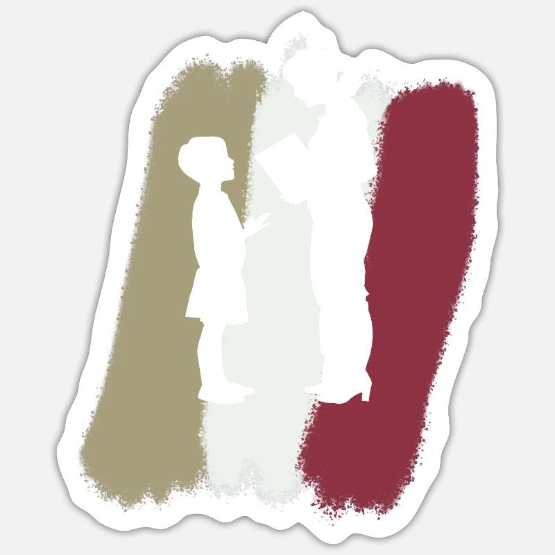 Enseignant à l’école primaire - Sticker taille S (10 x 10 cm) - blanc mat