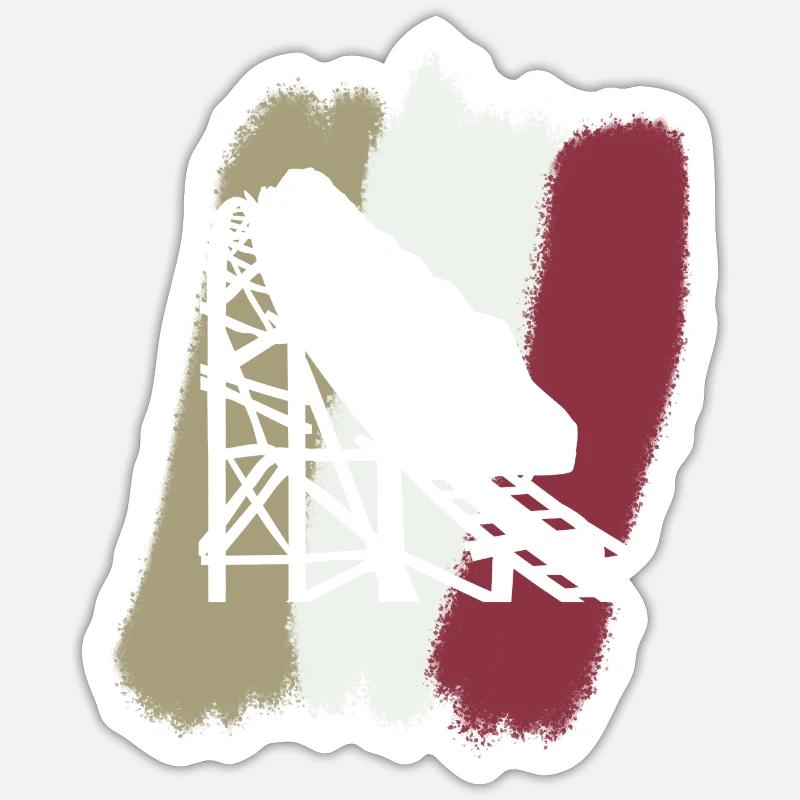 Roller coaster marquee beer mug Sticker size S (10 x 10 cm)