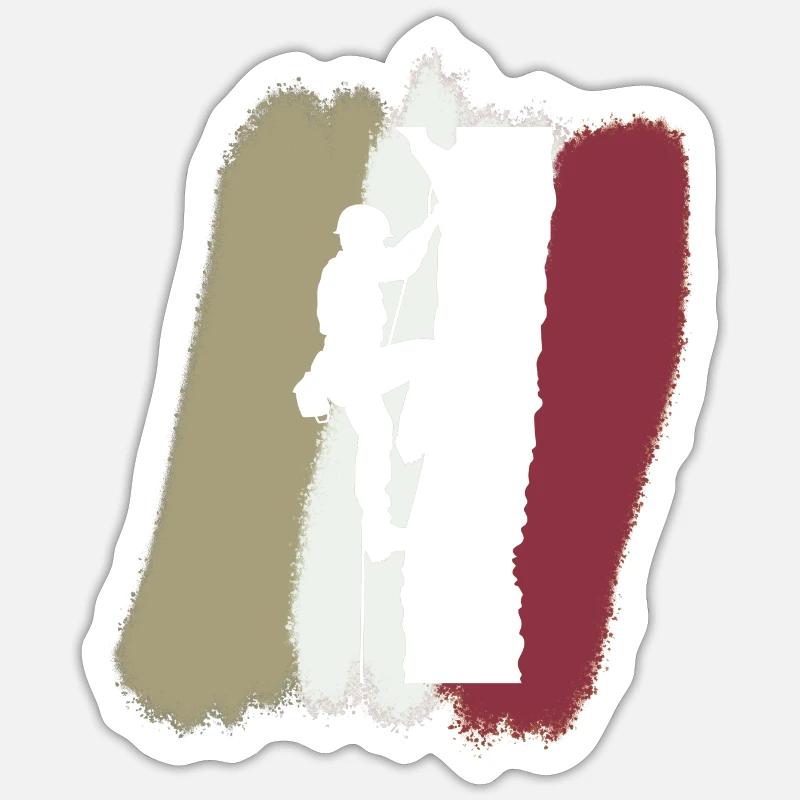Accrobranche Escalade Ascension - Sticker taille S (10 x 10 cm) - blanc mat