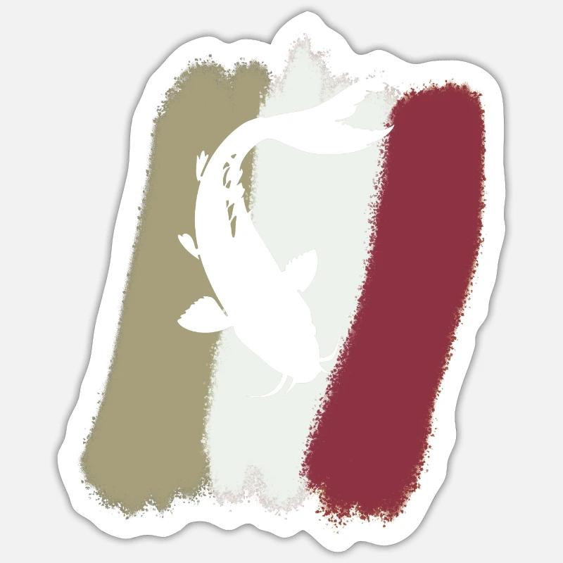 Koi - Sticker taille S (10 x 10 cm) - blanc mat