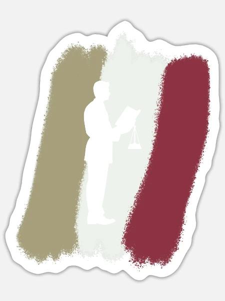 Gericht Versicherung - Sticker Größe S (10 x 10 cm) - Mattweiß