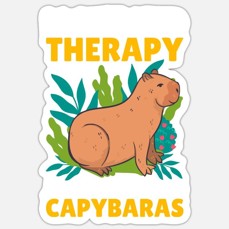 Capybara Capy - Sticker size S (10 x 10 cm) - white matte
