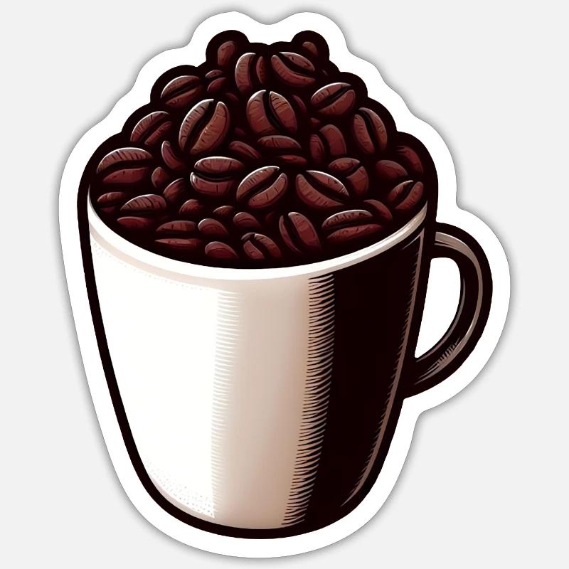 Kaffee Tee - Kaffeetasse - Tee Sticker Größe S (10 x 10 cm)