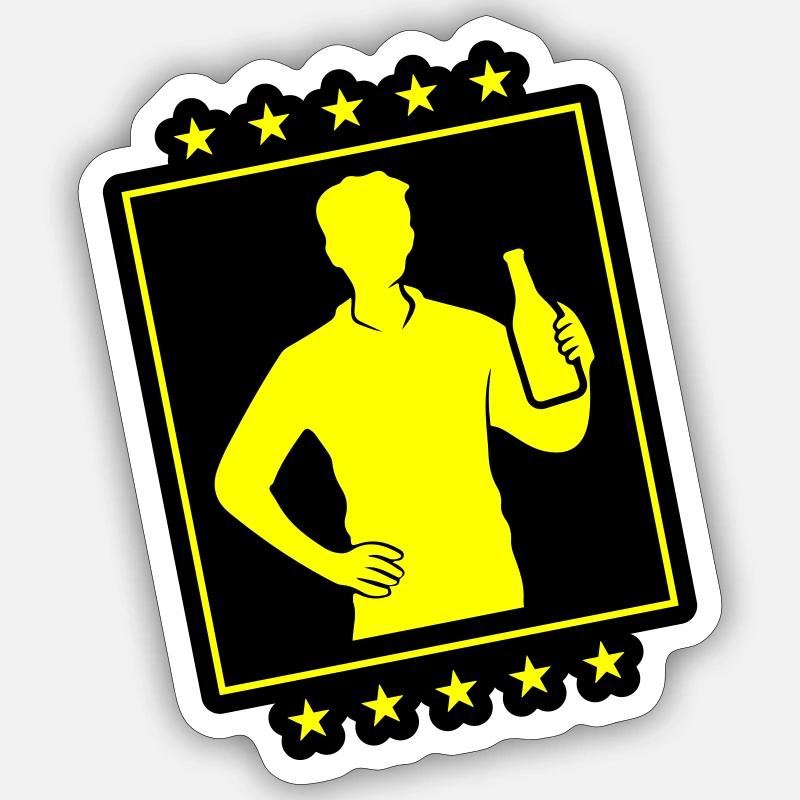 Fête de la bière - Sticker taille S (10 x 10 cm) - blanc mat