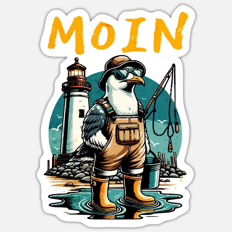MOIN - Sticker Größe S (10 x 10 cm) - Mattweiß