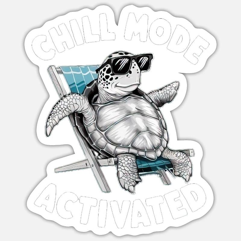 Chill Mode Activated Sticker Größe S (10 x 10 cm)