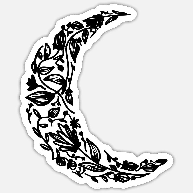 Full moon - Sticker size S (10 x 10 cm) - white matte