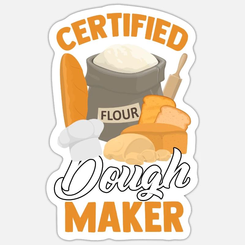 Bread Baking Bread Maker - Sticker size S (10 x 10 cm) - white matte