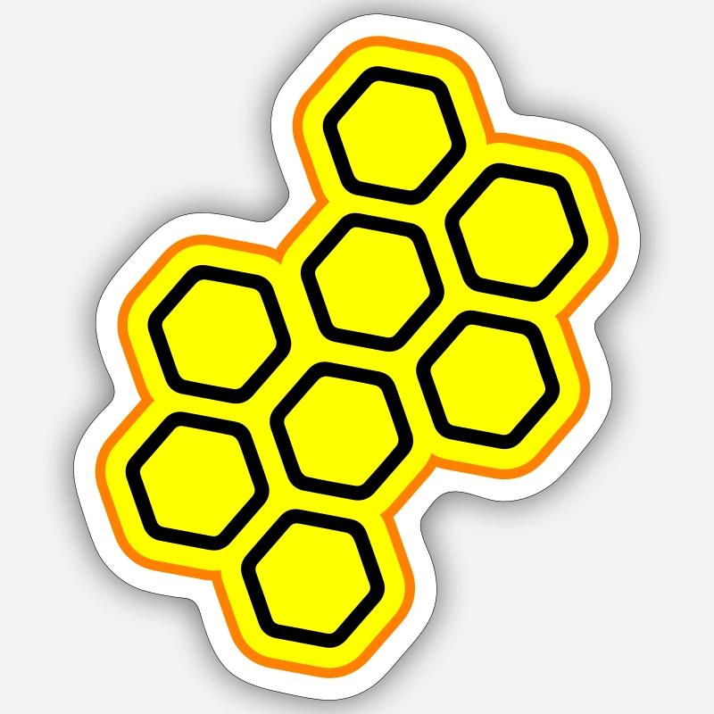 Beekeeper symbol - Sticker size S (10 x 10 cm) - white matte
