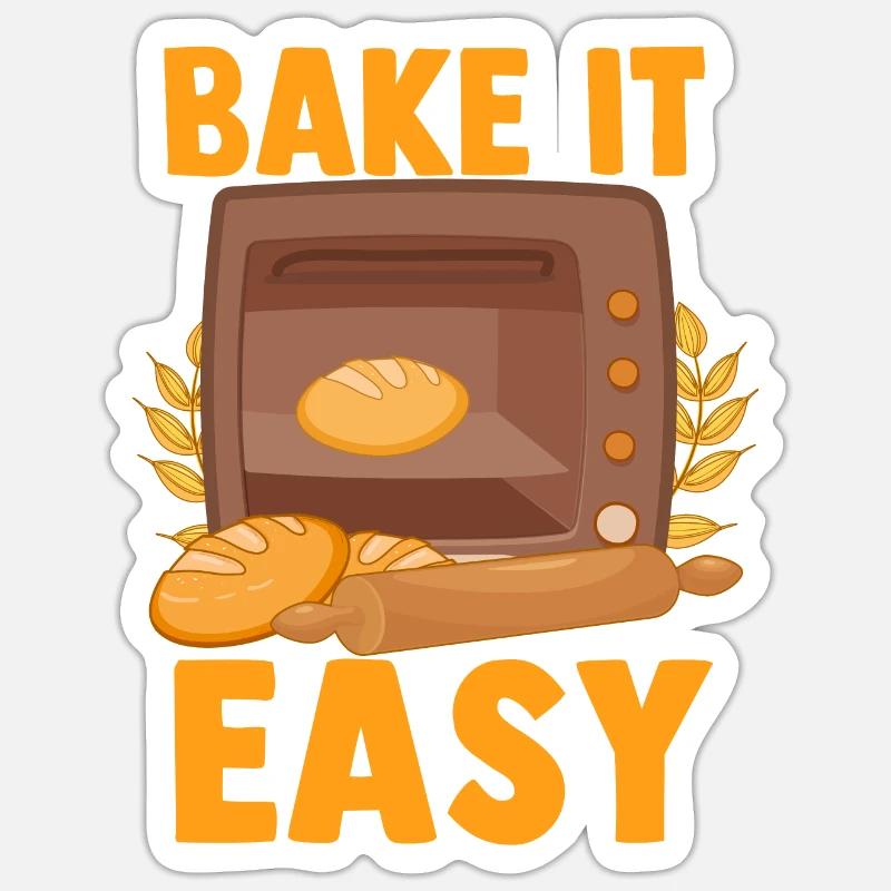 Bread Baking Bread Maker - Sticker size S (10 x 10 cm) - white matte