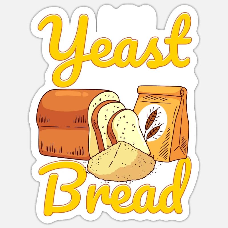 Bread Baking Bread Maker - Sticker size S (10 x 10 cm) - white matte