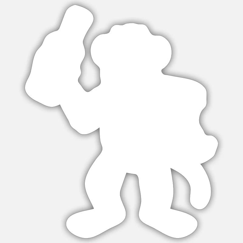 Affe Bier Junggesellenabschied - Sticker Größe S (10 x 10 cm) - Mattweiß